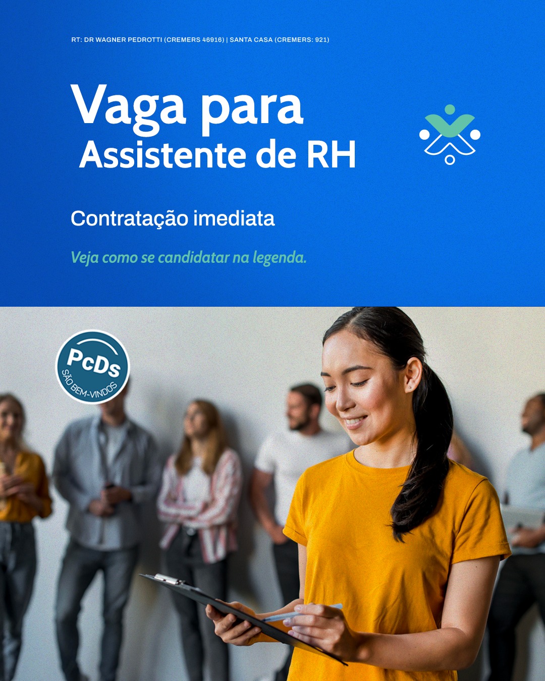 Vaga para Assistente de RH - Contratação Imediata - Santa Casa do Rio ...